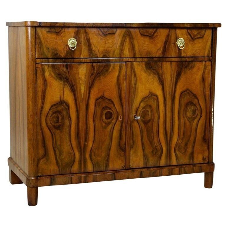 19th Century Biedermeier Walnut Commode/ Trumeau/ Dresser   Austria Circa 1840