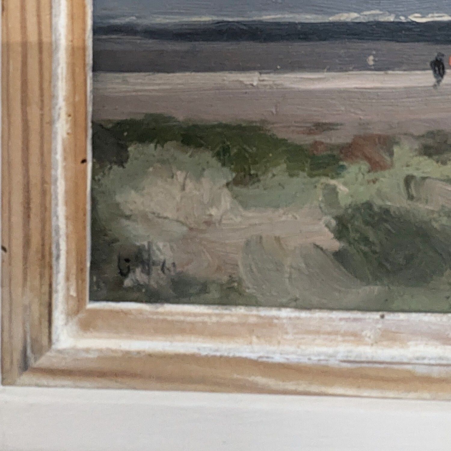 Original Vintage Framed Oil Painting Of A Coastal Scene – Signed & Dated photo buy