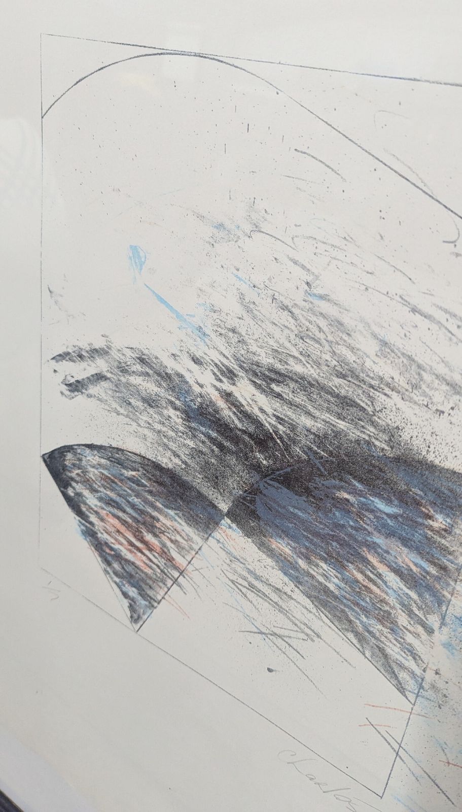 Large Limited Edition Framed Abstract Print By Charles Tyrrell, ‘Untitled’ 1981 photo vinterior