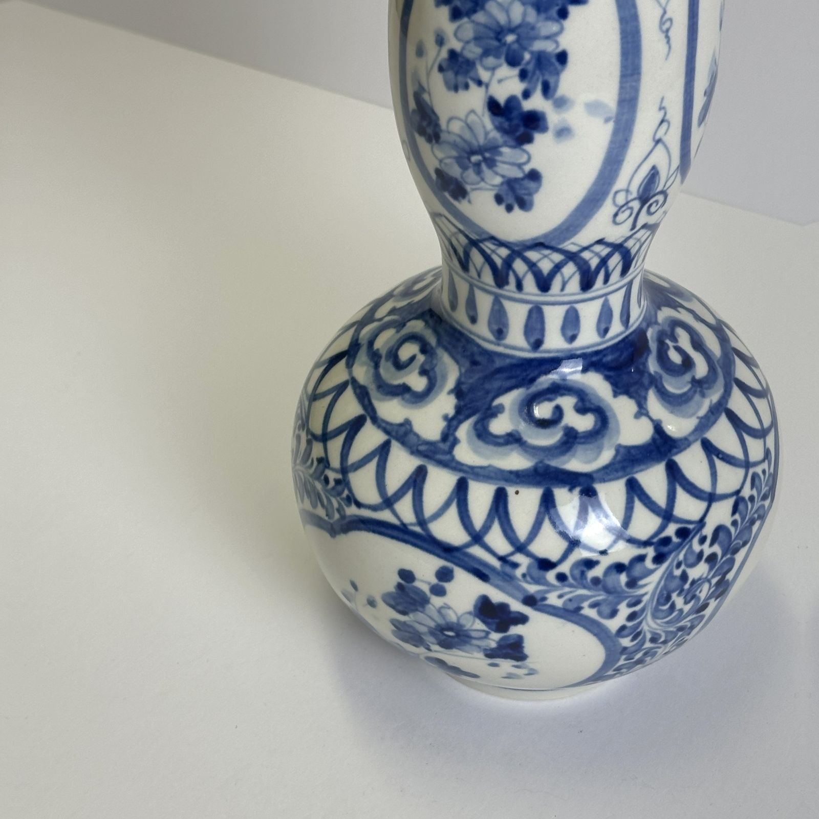 Chinese Blue And White Porcelain Huluping Double Gourd Vase, Ming Style, 1930s photo furniture