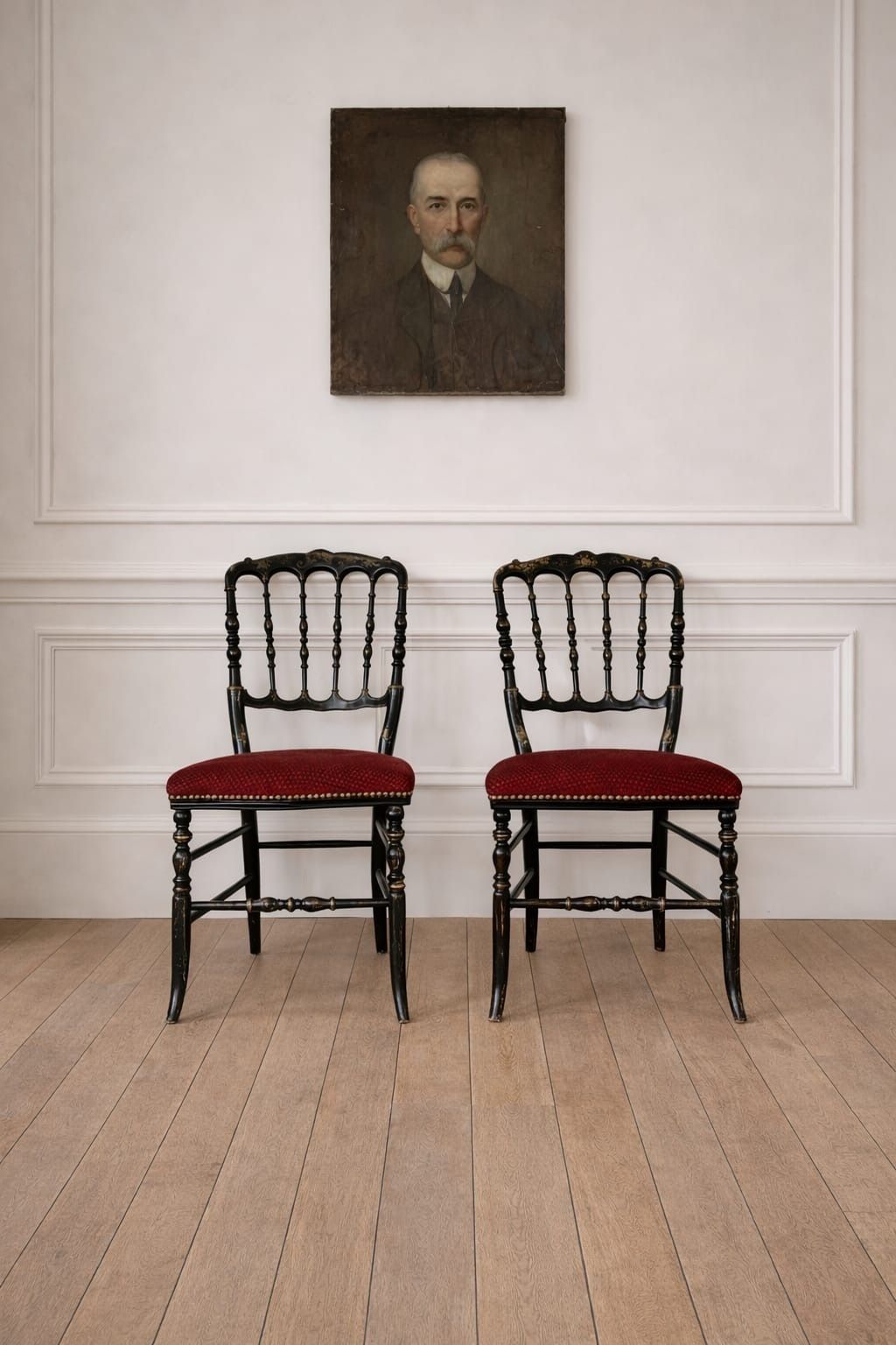 19th Century Antique Napoleon Ebonised Chairs photo furniture