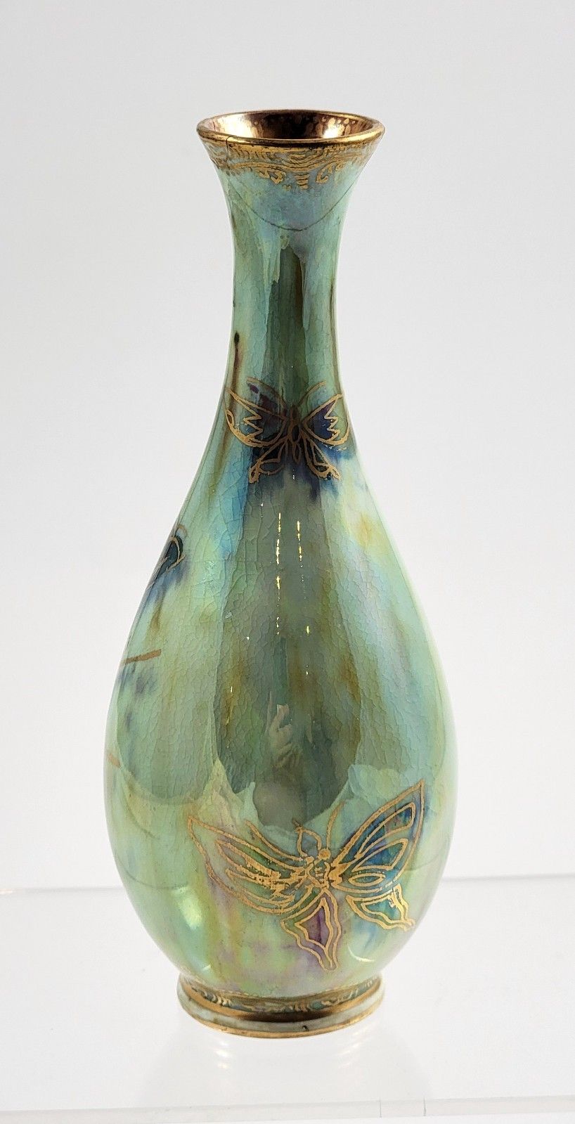 Makeig Jones Wedgwood Lustre Vase Z4832, Butterflies, Rare photo for sale