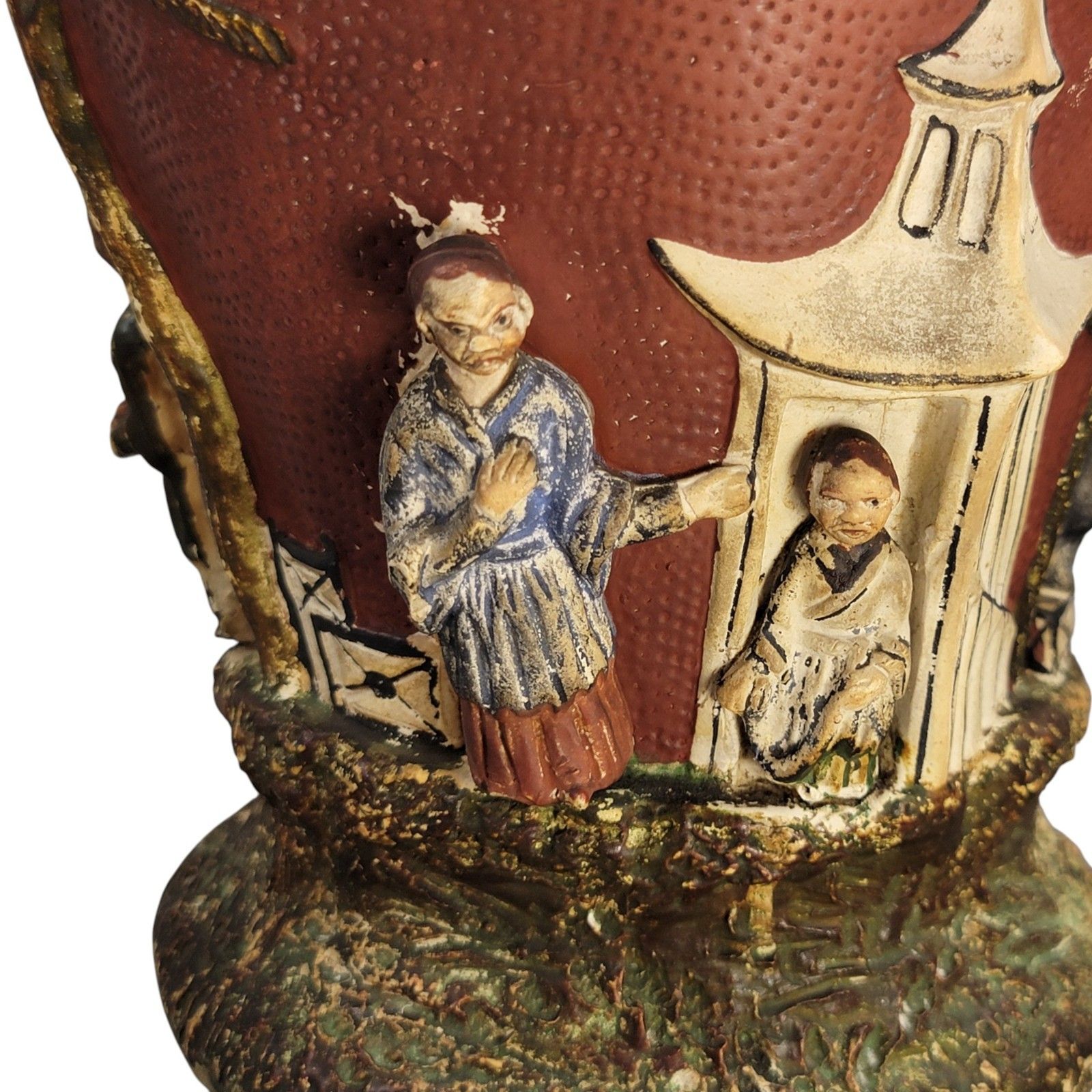 1300.0 Antique Monumental Continental Maiolica Vase And Cover, Circa 1860–1880. photo