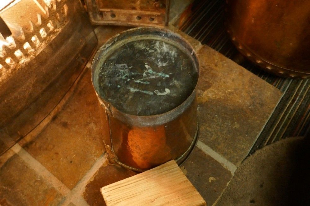 18th Century French Copper Dairy Pail Or Log Bucket photo Home Fixtures