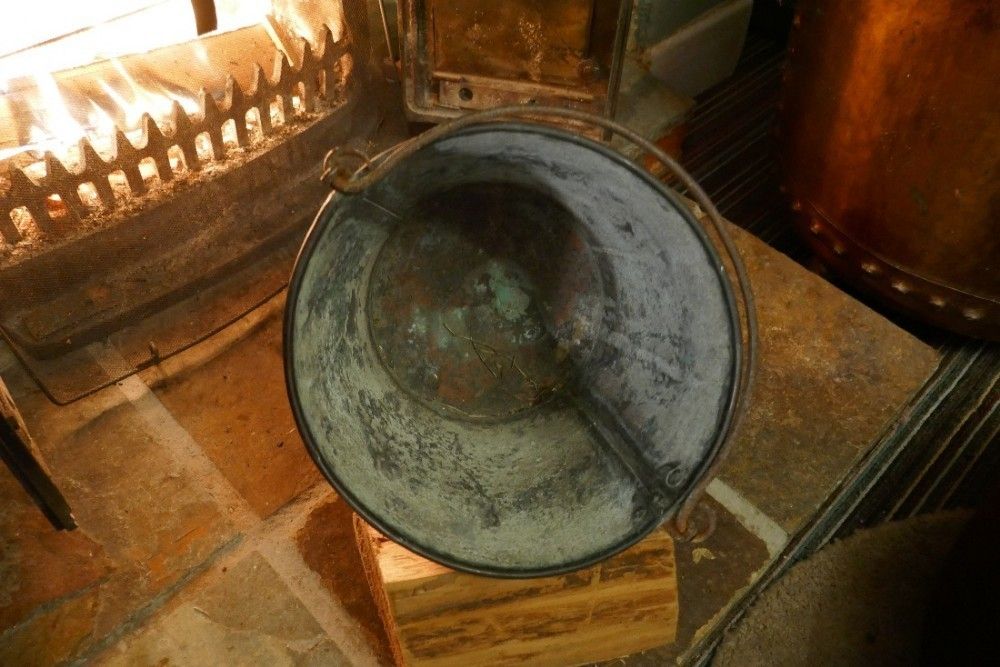 18th Century French Copper Dairy Pail Or Log Bucket photo 330.0