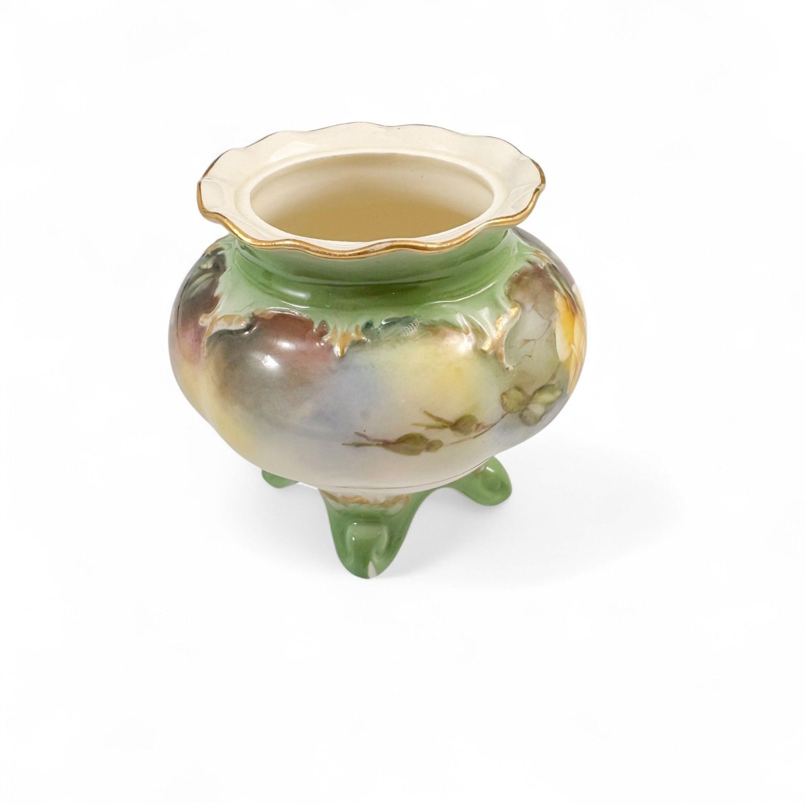 Antique Art Nouveau Hadley’s Worcester Porcelain Rose Bowl Vase C. 1900 photo furniture