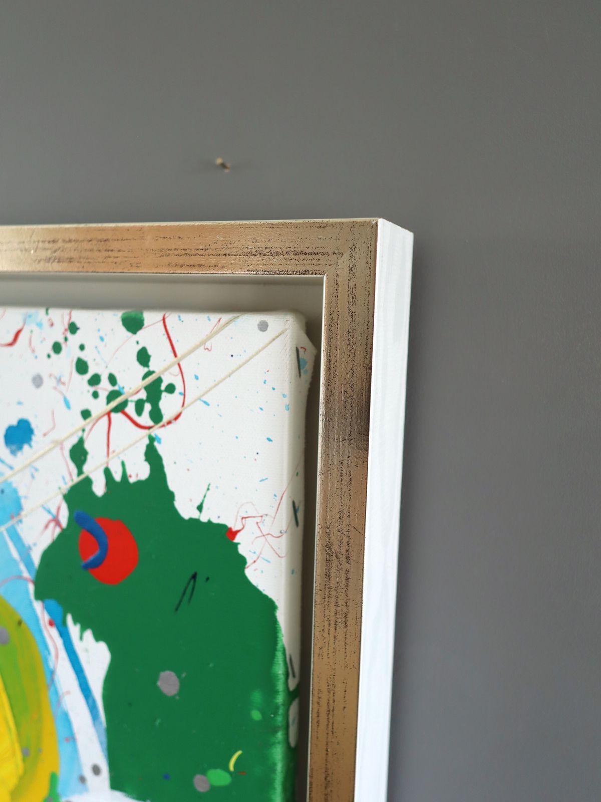Modernist Abstract Swedish Painting   Chromatic Constellation photo vinterior