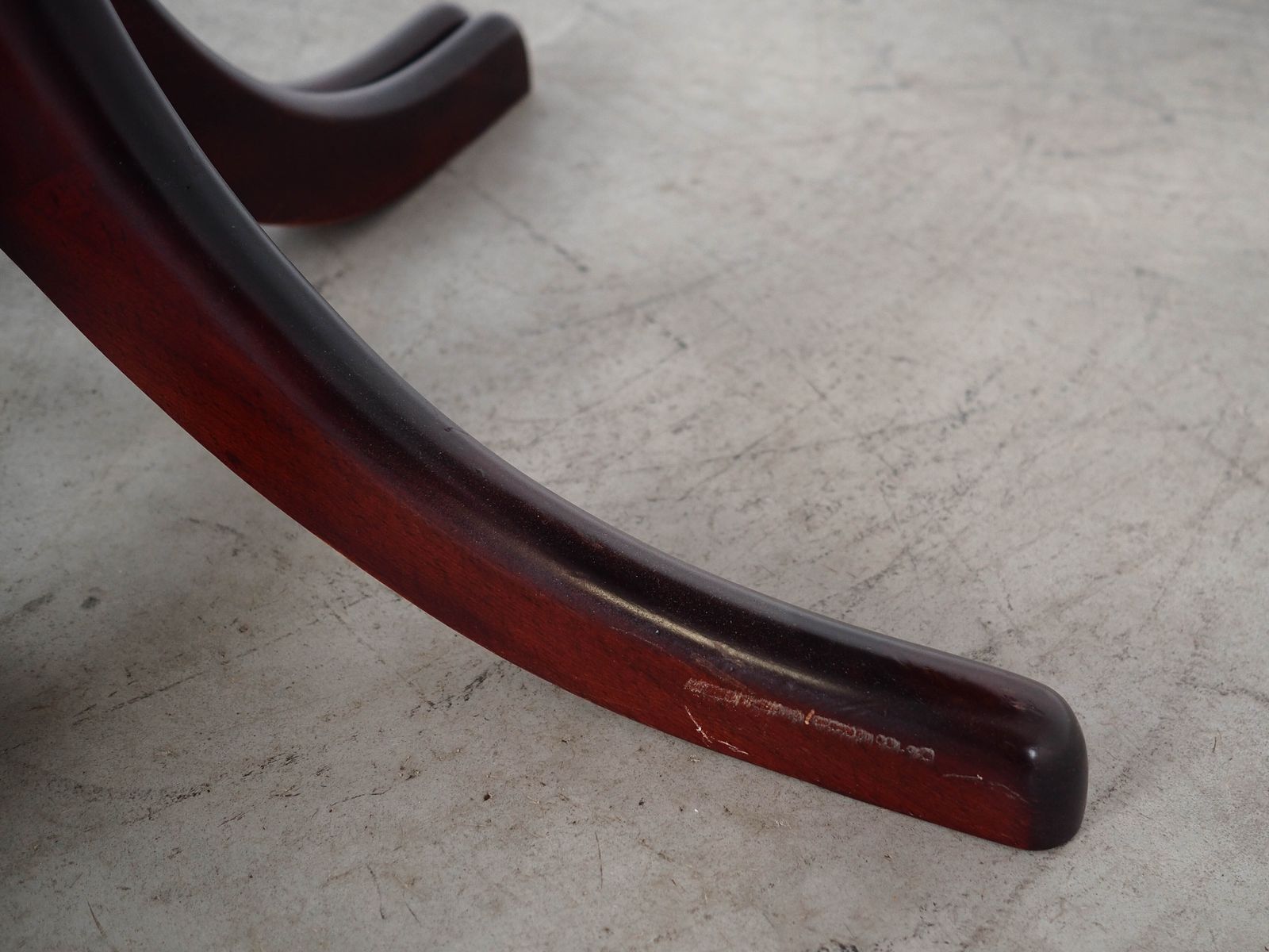 Furniture Round Mahogany Table, Danish Design, 1970s, Manufactured In Denmark photo