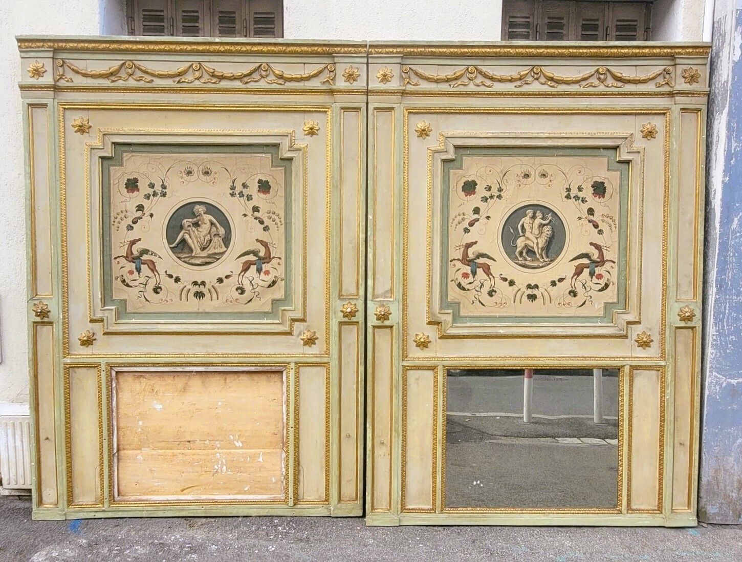 Pair Of Large Palace Trumeaux (H247cm), Early 19th Century photo furniture