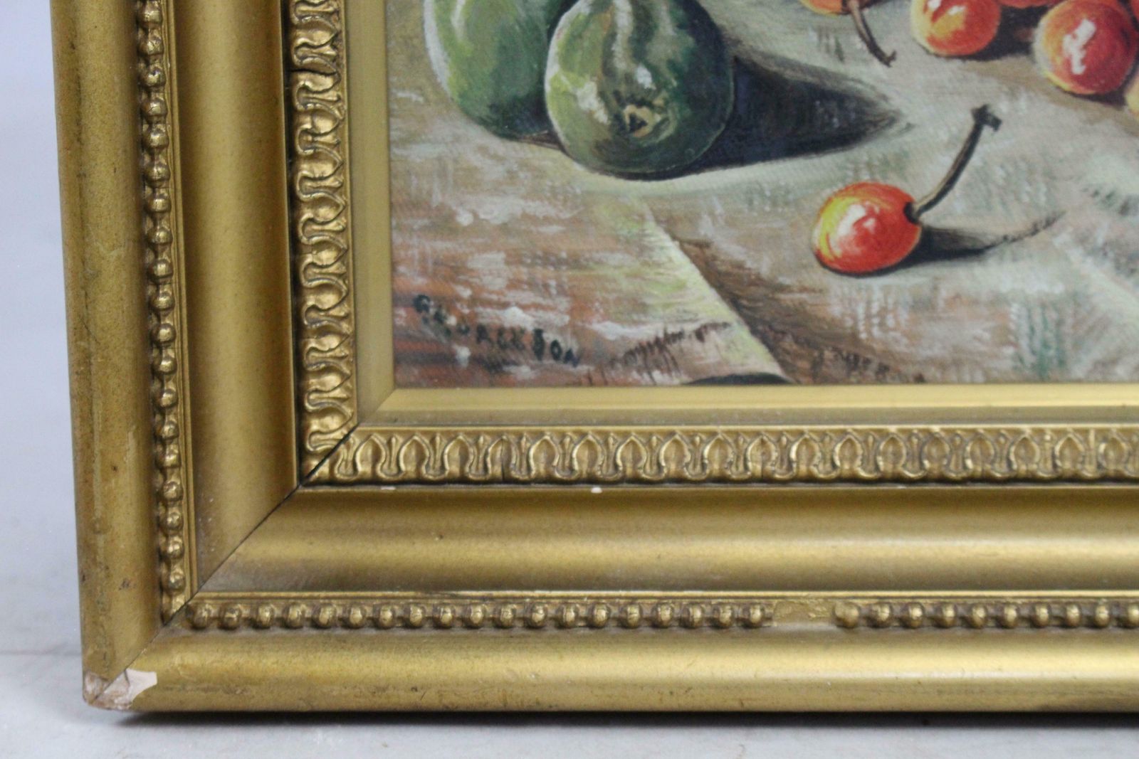 photo for sale Pair Of Signed Still Life Paintings Oil On Canvas