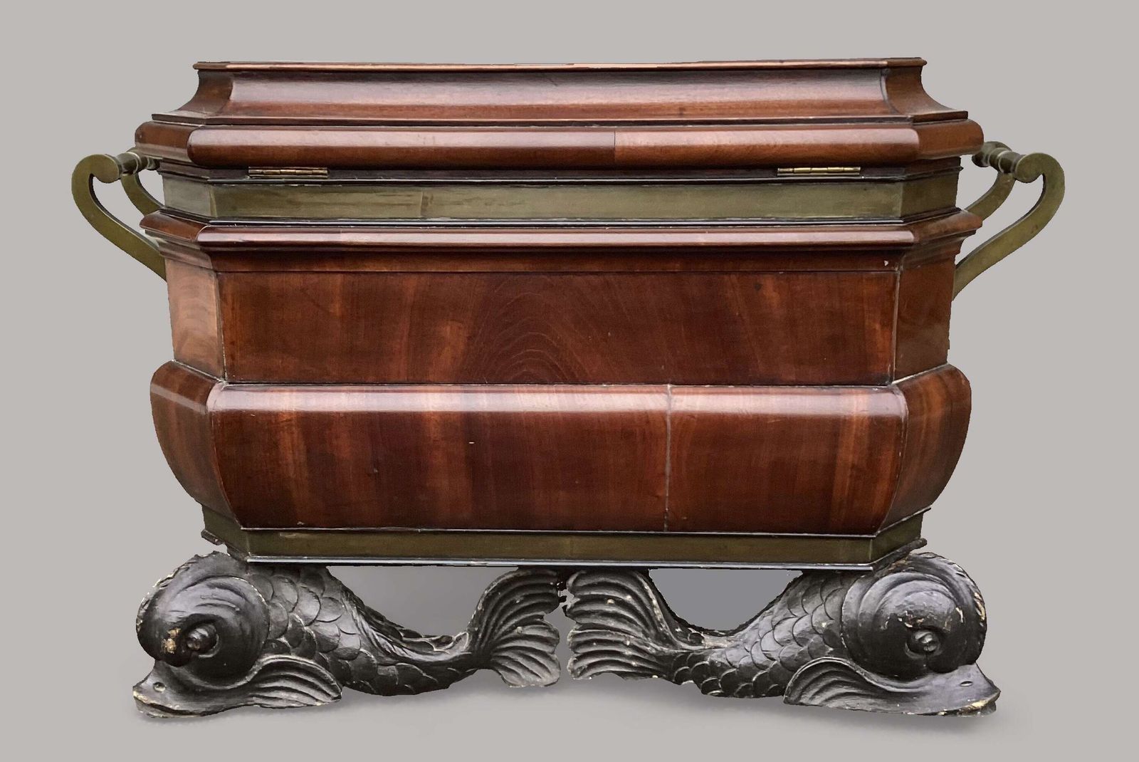 Magnificent Regency Mahogany Sarcophagus Form Wine Cooler / Cellarette photo 7480.0