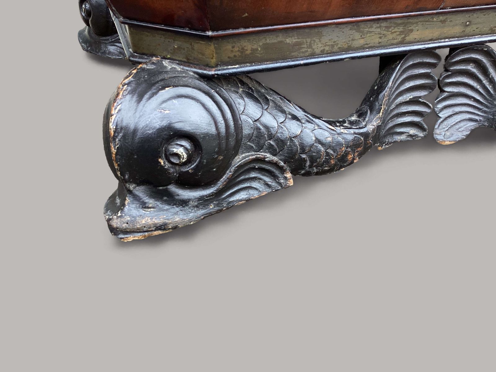 Magnificent Regency Mahogany Sarcophagus Form Wine Cooler / Cellarette photo vintage