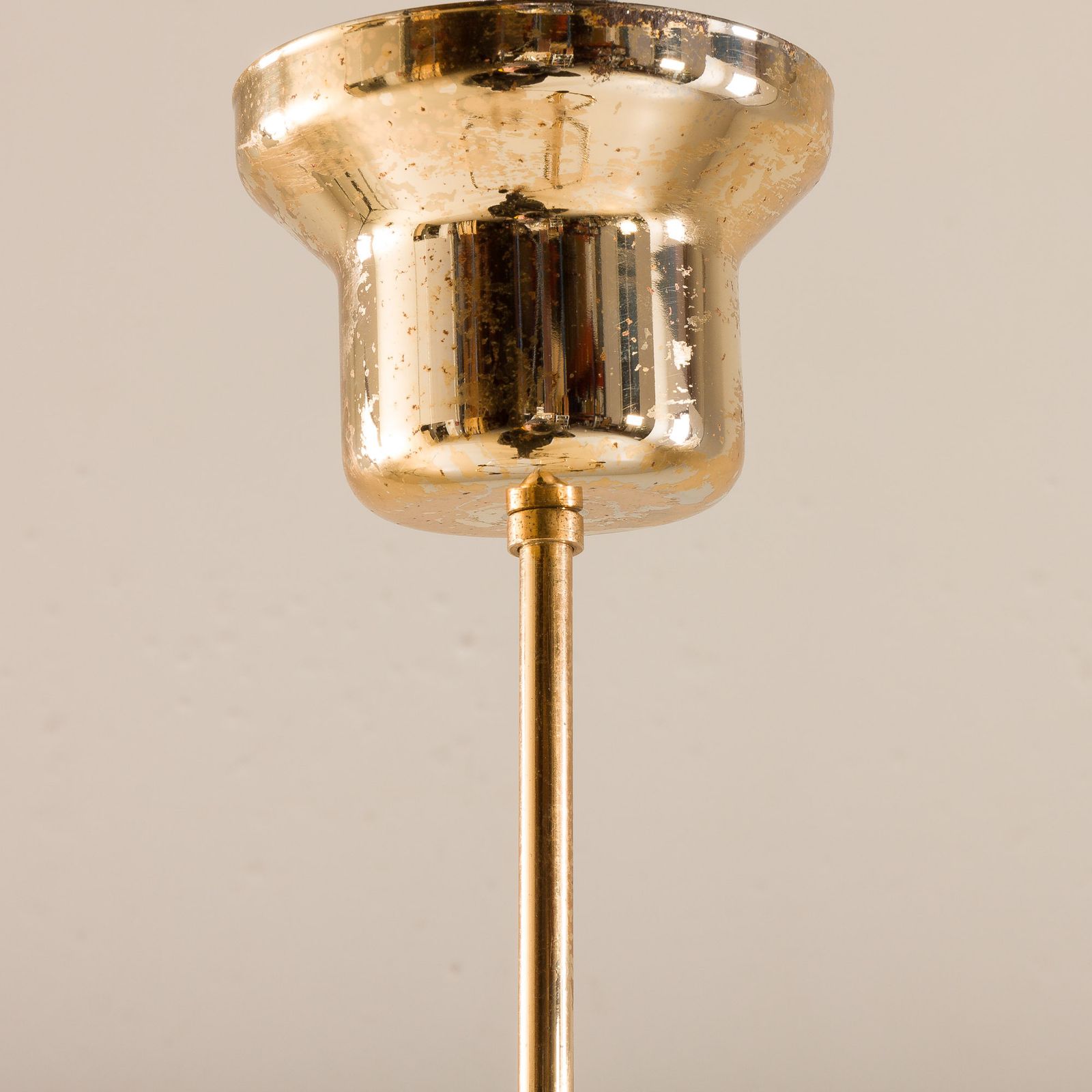 Lighting Vintage Geometric Brass Chandelier By Gaetano Sciolari, 1970s photo