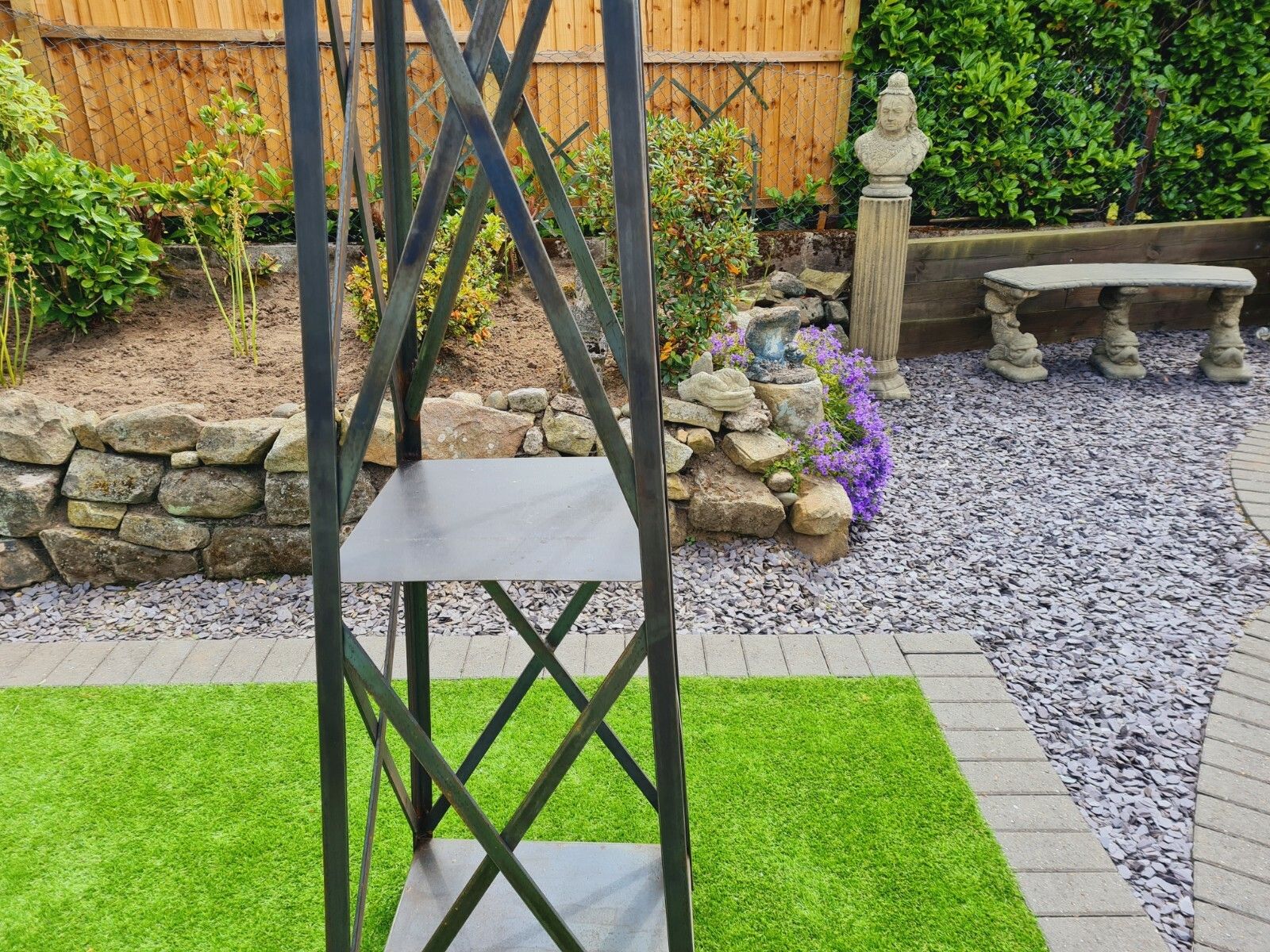 photo for sale Obliesk Plant Climb Sculpture Blacksmith Made England Delivery Available 0247