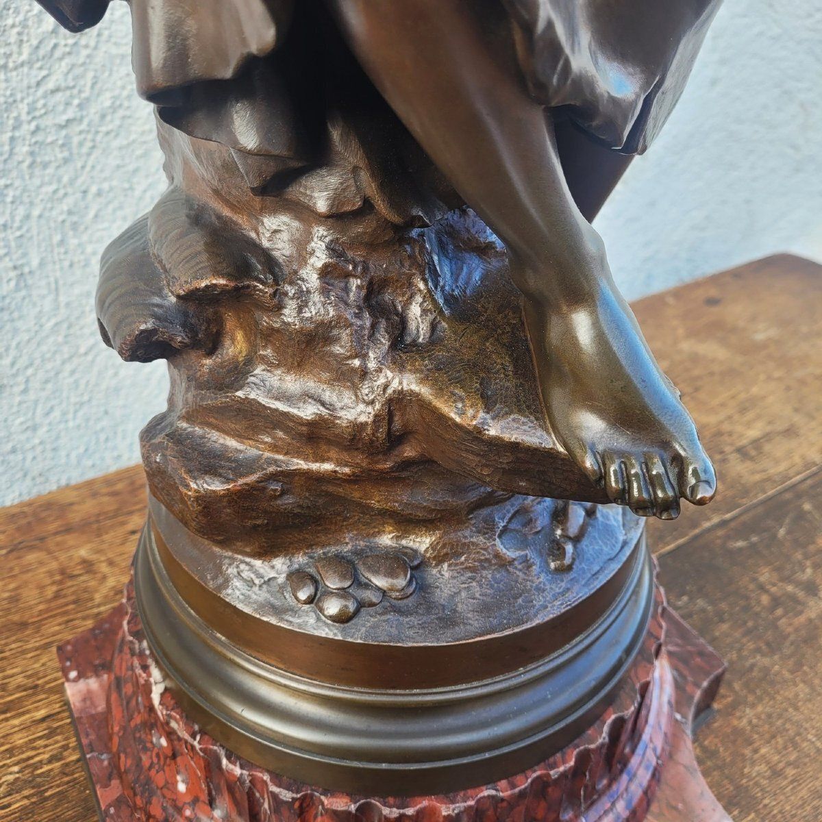 Art Math Moreau, The Mussel Diver, H72cm, Signed Bronze, Late 19th Century photo