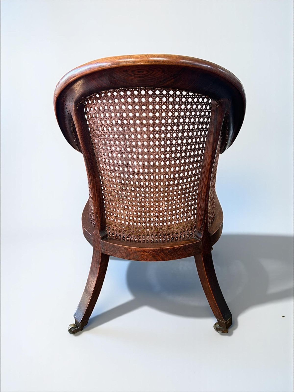 Regency Faux Rosewood Bergere Arm Chair photo Furniture