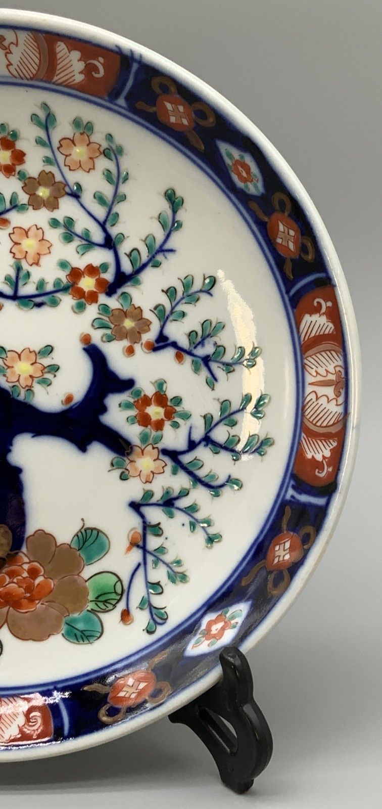 Japanese Arita Porcelain Charger Dish Imari 19th Century Antique Plate photo buy