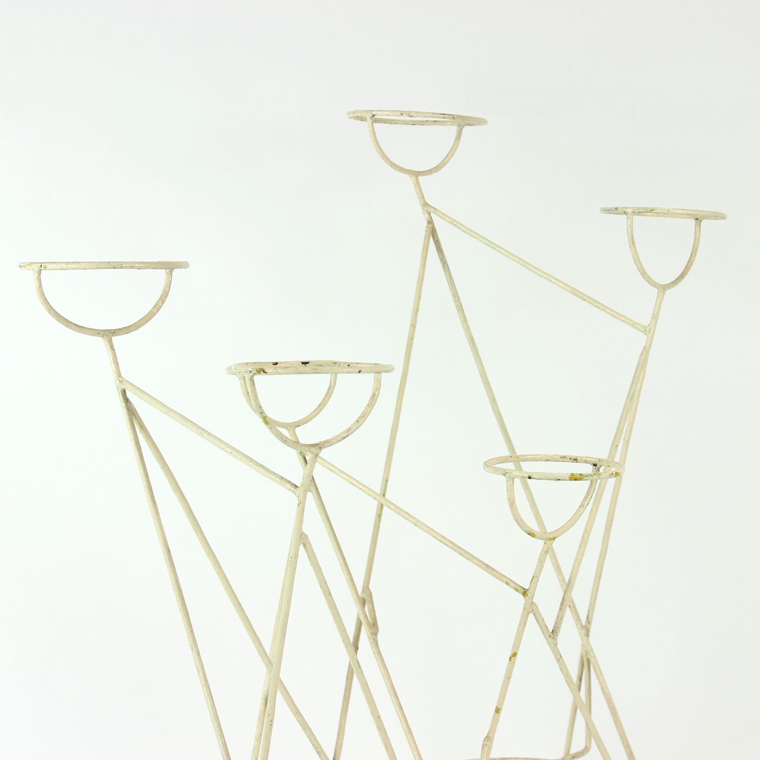 Large Mid Century Steel Plant Holder Stand, Czechoslovakia 1960s photo for sale