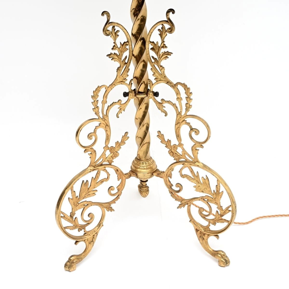 Antique French Onyx And Brass Floor Lamp photo buy