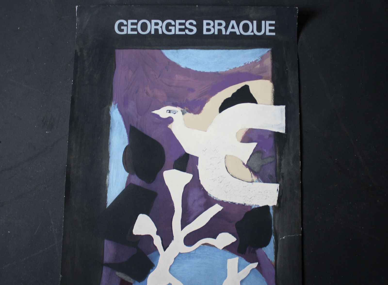 George Braque 1978 Vintage Lithograph Poster photo furniture