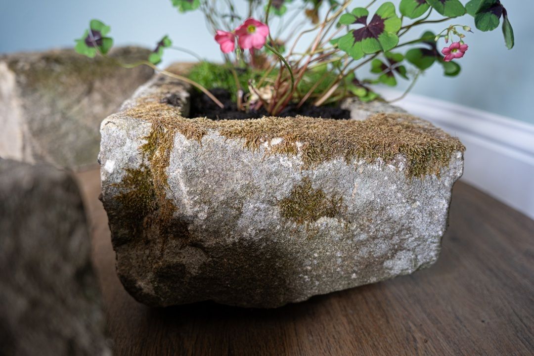 Set Of Antique Stone Garden Planters photo 600.0