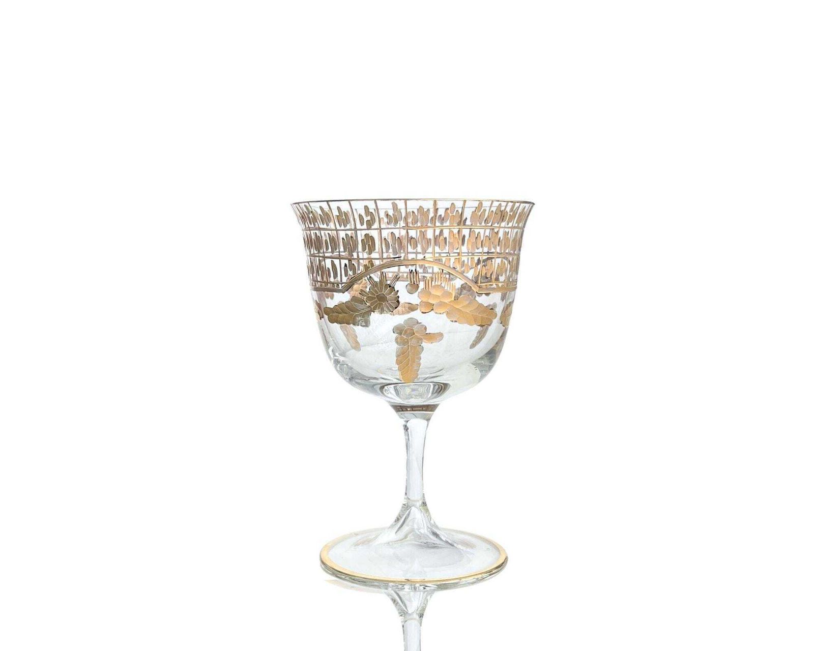 Moser Intaglio Style Glass | 1pc | Heavily Gilded | Florence