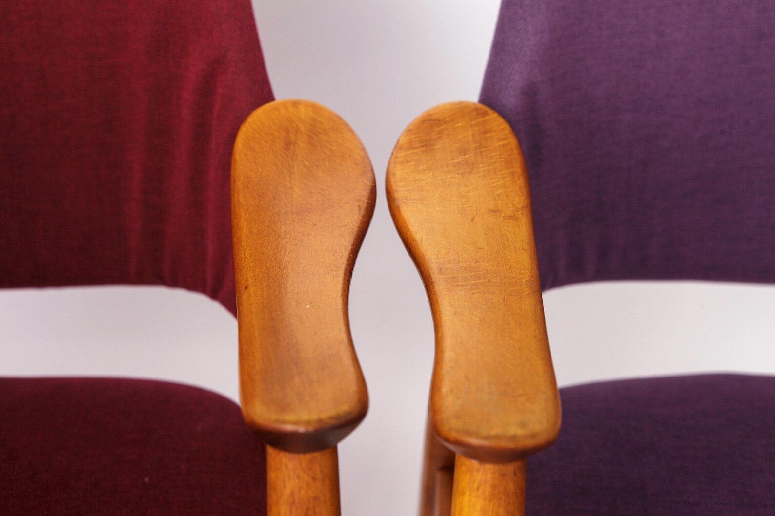 Vintage Lounge Chairs Set Of 4, Germany 1960s, Beech Wood, Newly Upholstered, Mid Century Living Room Chairs photo for sale