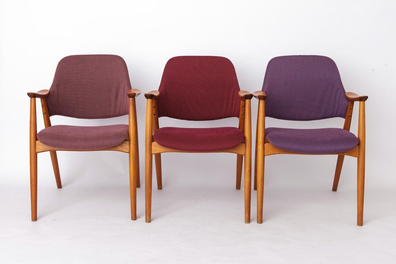 Vintage Lounge Chairs Set Of 4, Germany 1960s, Beech Wood, Newly Upholstered, Mid Century Living Room Chairs photo Furniture