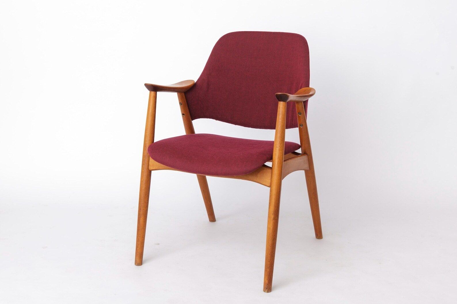 photo furniture Vintage Lounge Chairs Set Of 4, Germany 1960s, Beech Wood, Newly Upholstered, Mid Century Living Room Chairs