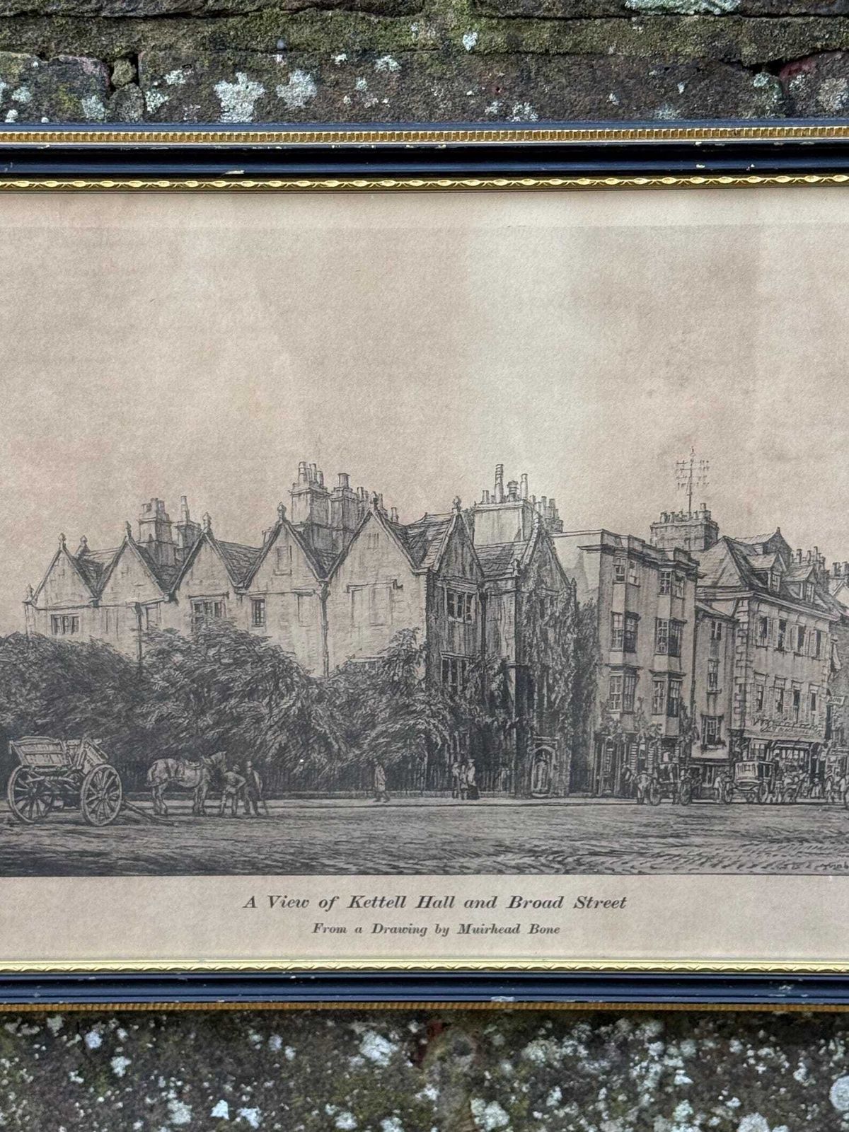Muirhead Bone Oxford Broad Street Framed Architectural Print photo vintage