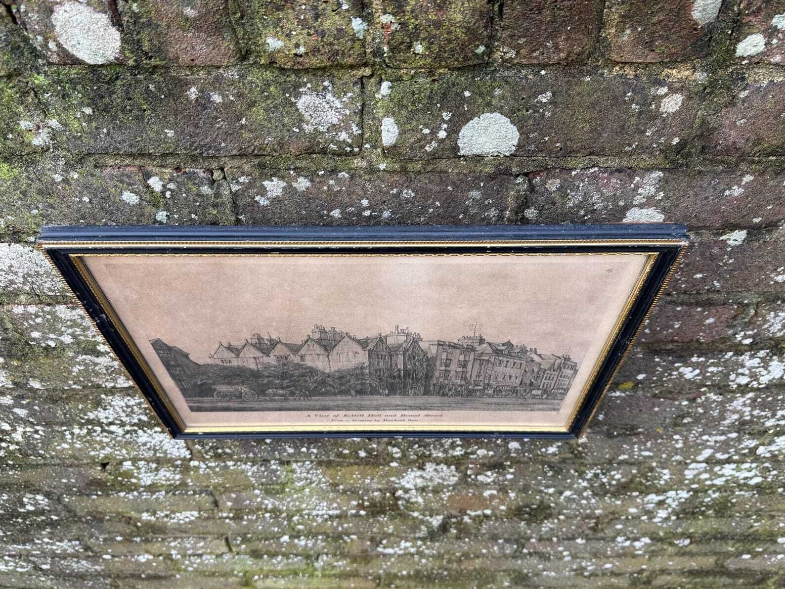 photo vintage Muirhead Bone Oxford Broad Street Framed Architectural Print