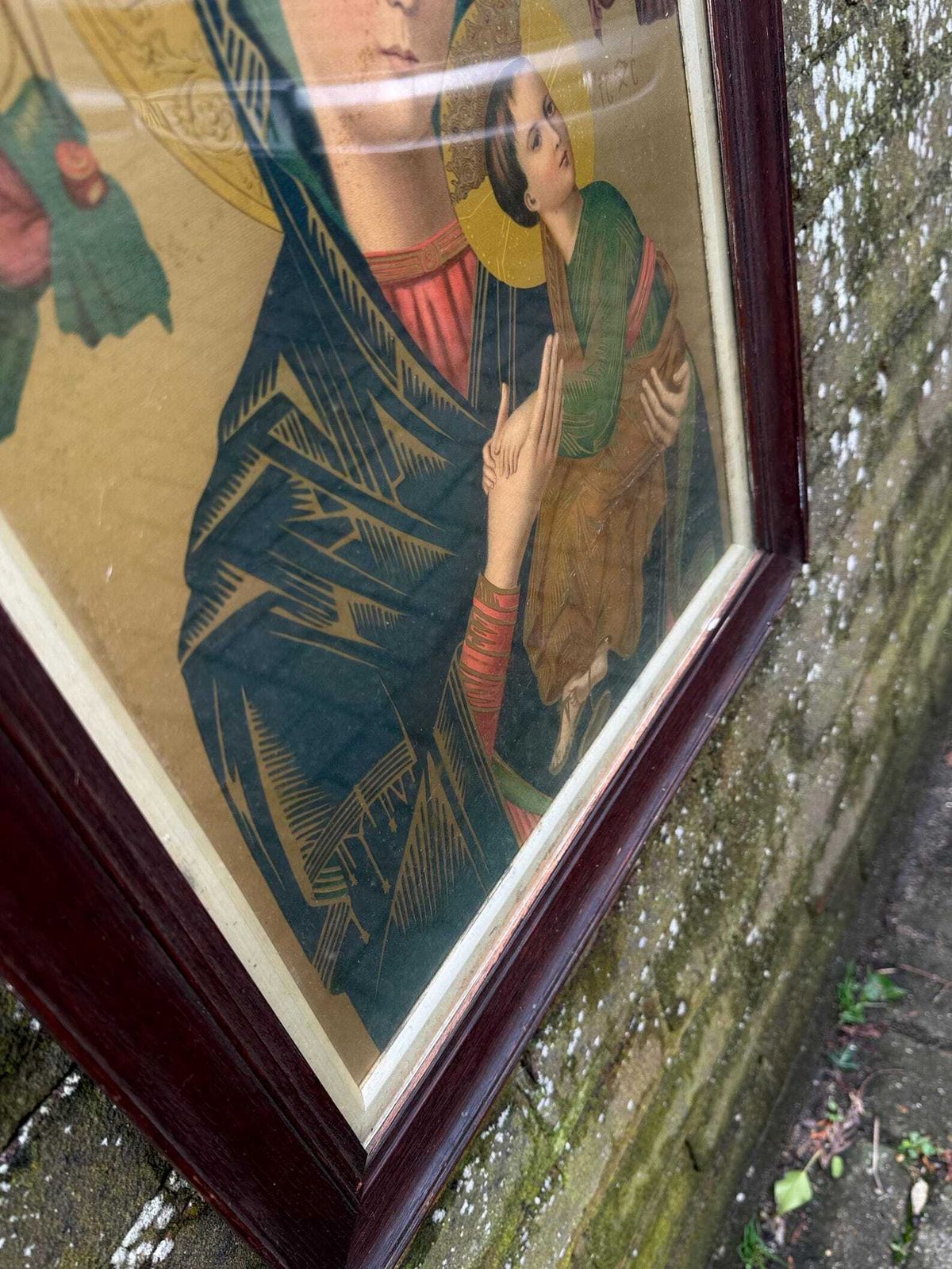95.0 Early 20th Century Madonna And Child Icon Style Framed Print photo