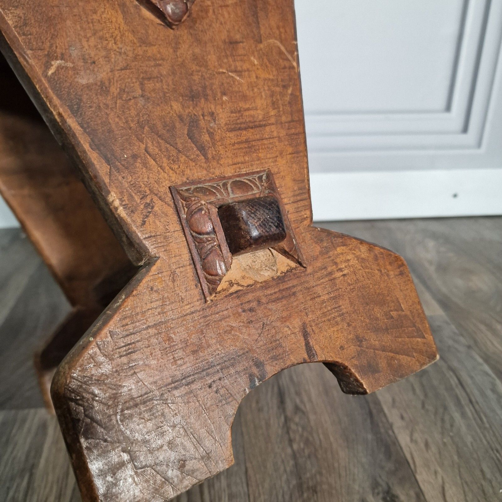 Antique Oak Side Table Arts & Crafts Refectory Style Occasional Coffee photo buy