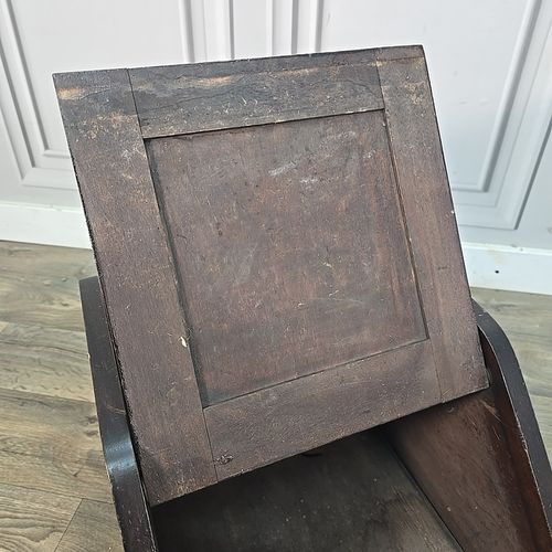 photo vinterior Antique Edwardian Coal Scuttle Wooden Fireside Cabinet Scuttle Storage Hearth
