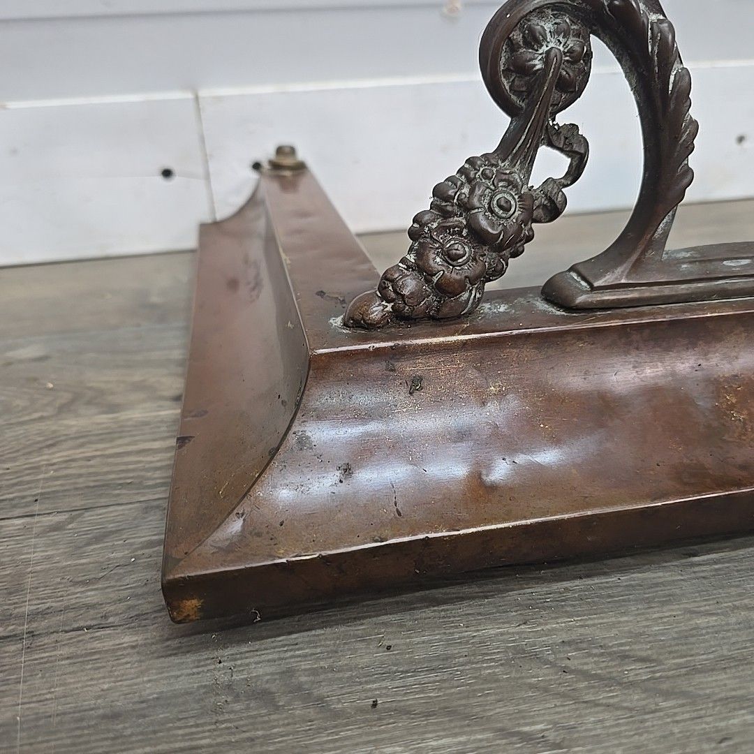 Antique Fireplace Fender Kerb Hearth Fire Side  Neoclassical Detail Casting photo 170.0