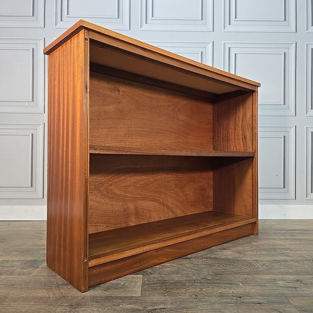 Vintage Mahogany Bookcase – Retro Shelf Library Shelves Mid Century Wooden