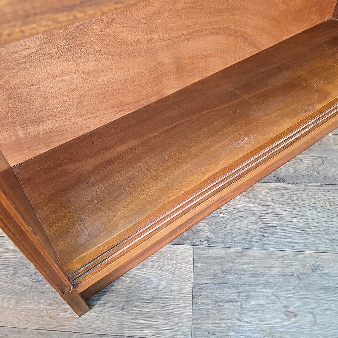 photo furniture Vintage Mahogany Bookcase – Retro Shelf Library Shelves Mid Century Wooden