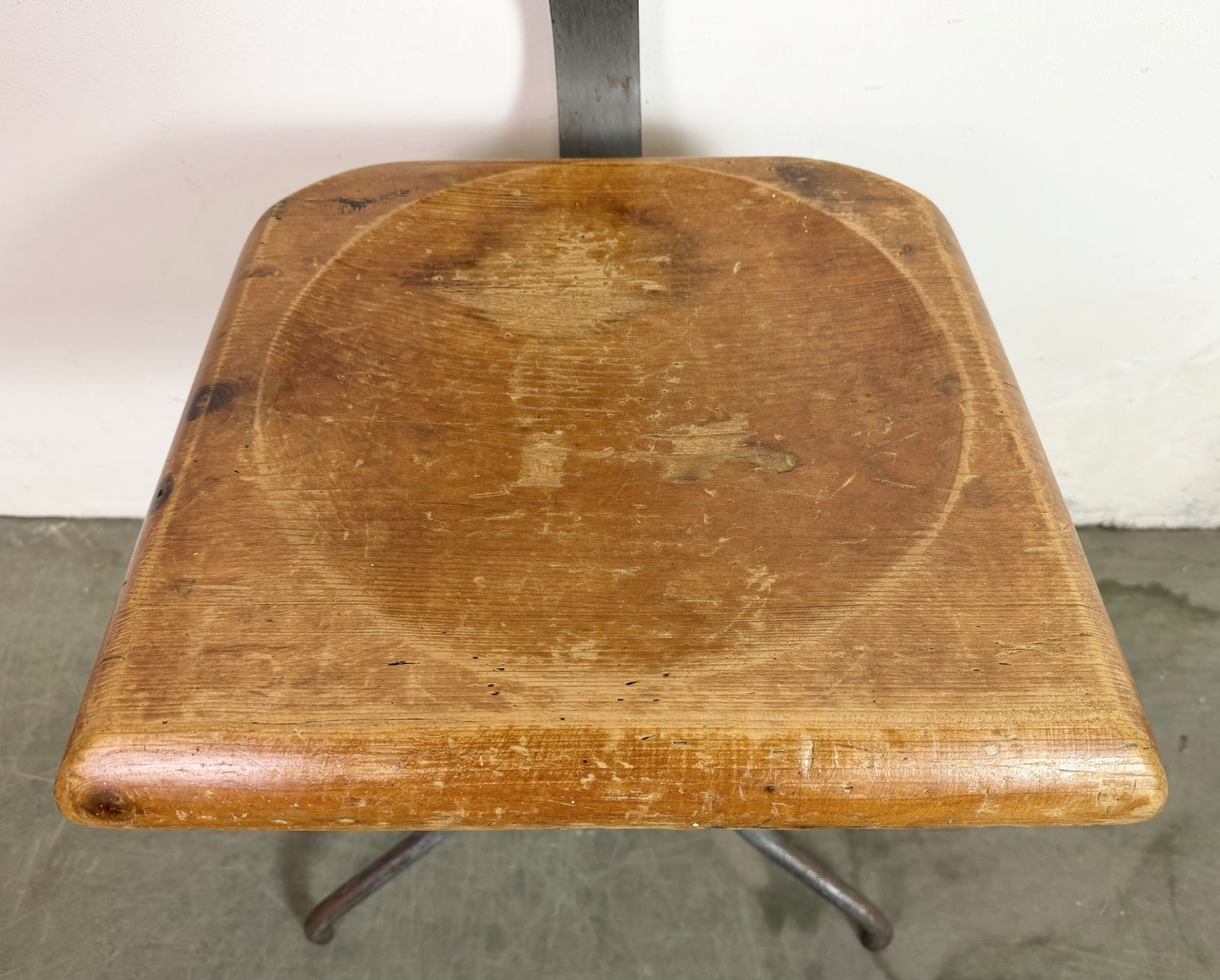 Furniture Industrial Factory Swivel Chair, 1950s photo
