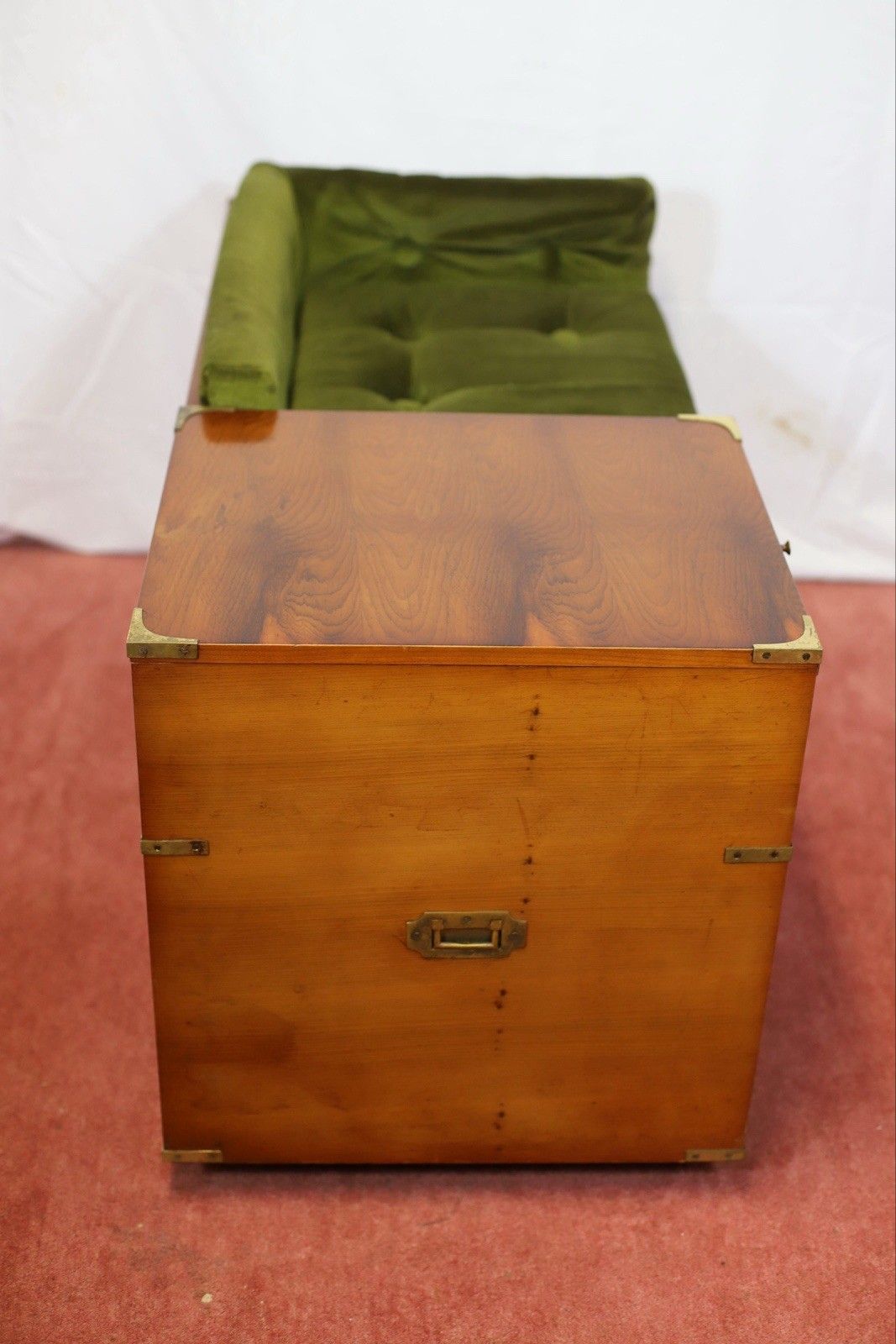 photo for sale Lovely Vintage Military Campaign Style Telephone Bench