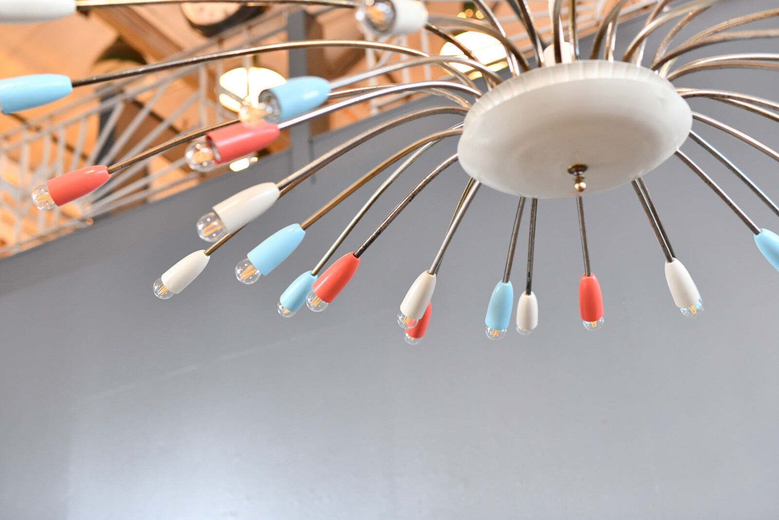 Xl Mid Century Sputnik Chandelier Circa 1960s photo furniture