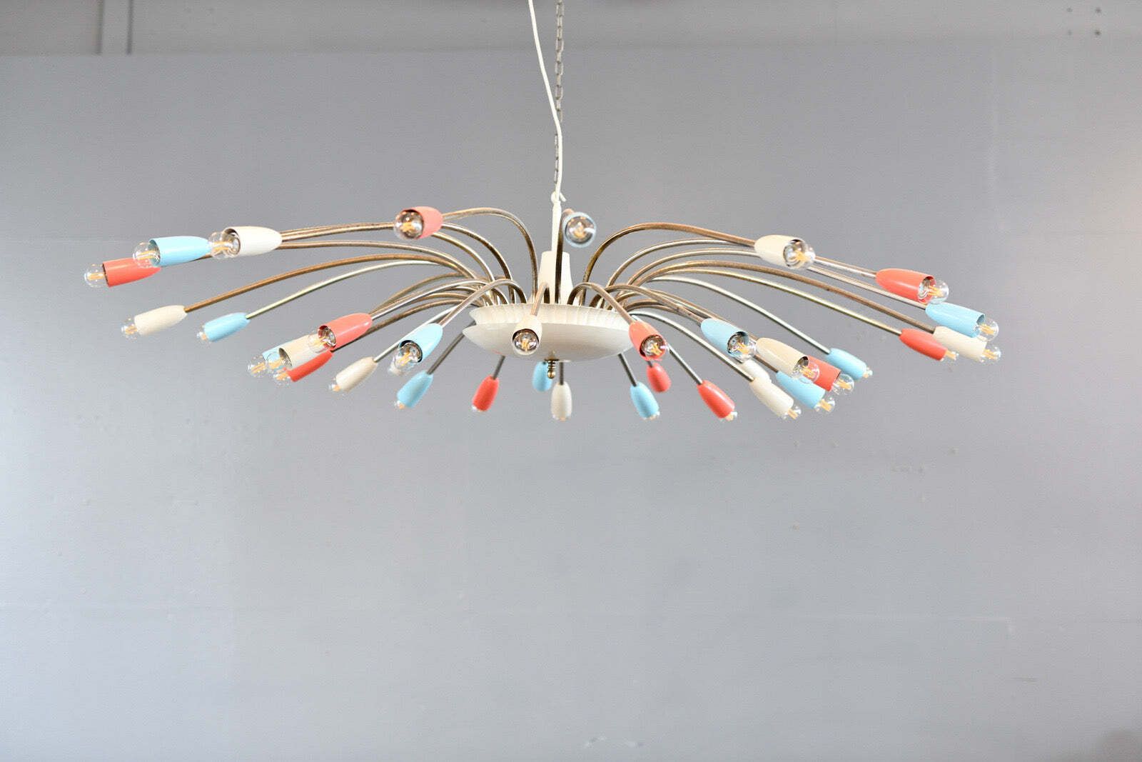 Xl Mid Century Sputnik Chandelier Circa 1960s photo vintage