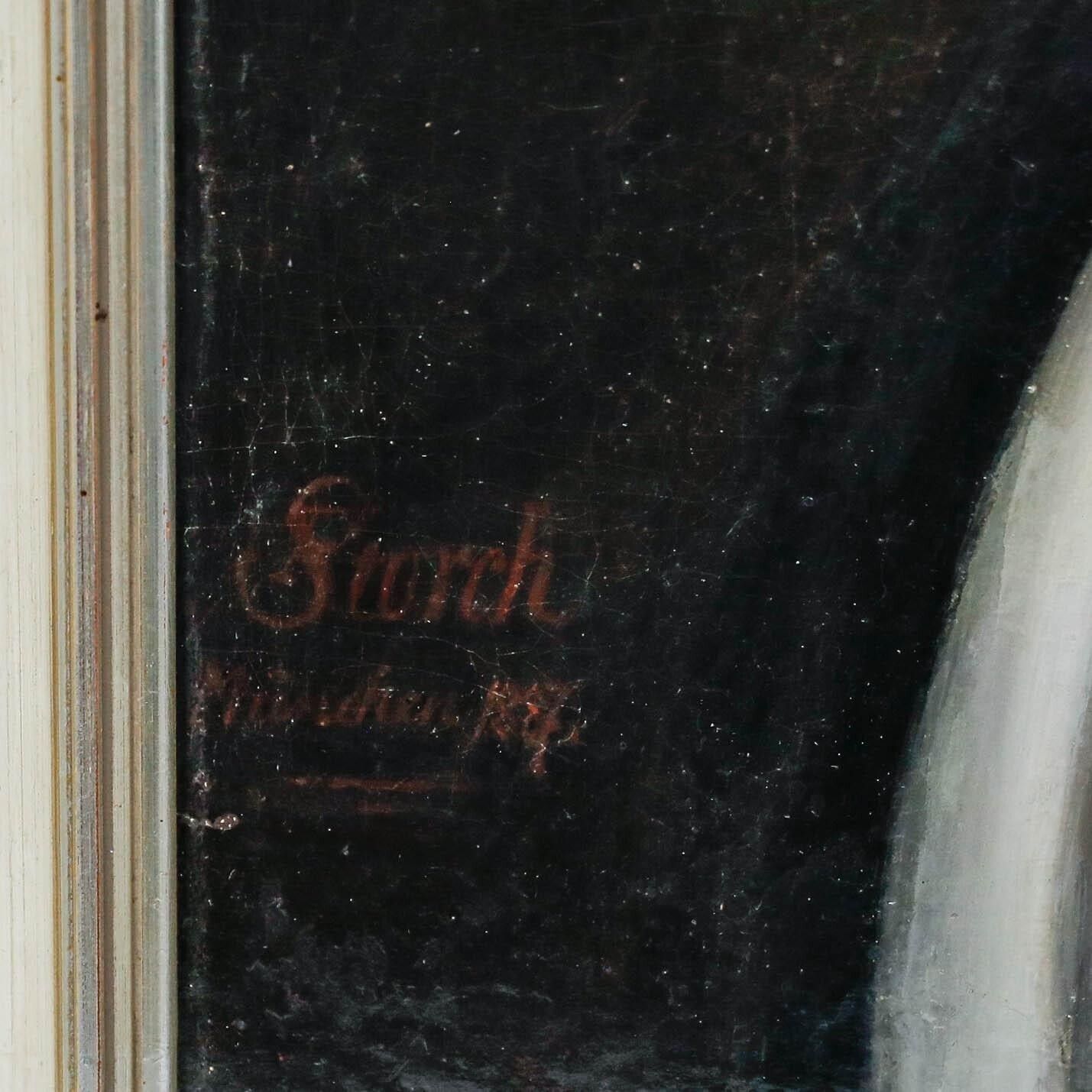 Storch German School 1887 Oil, Portrait Of A Gentleman photo vinterior