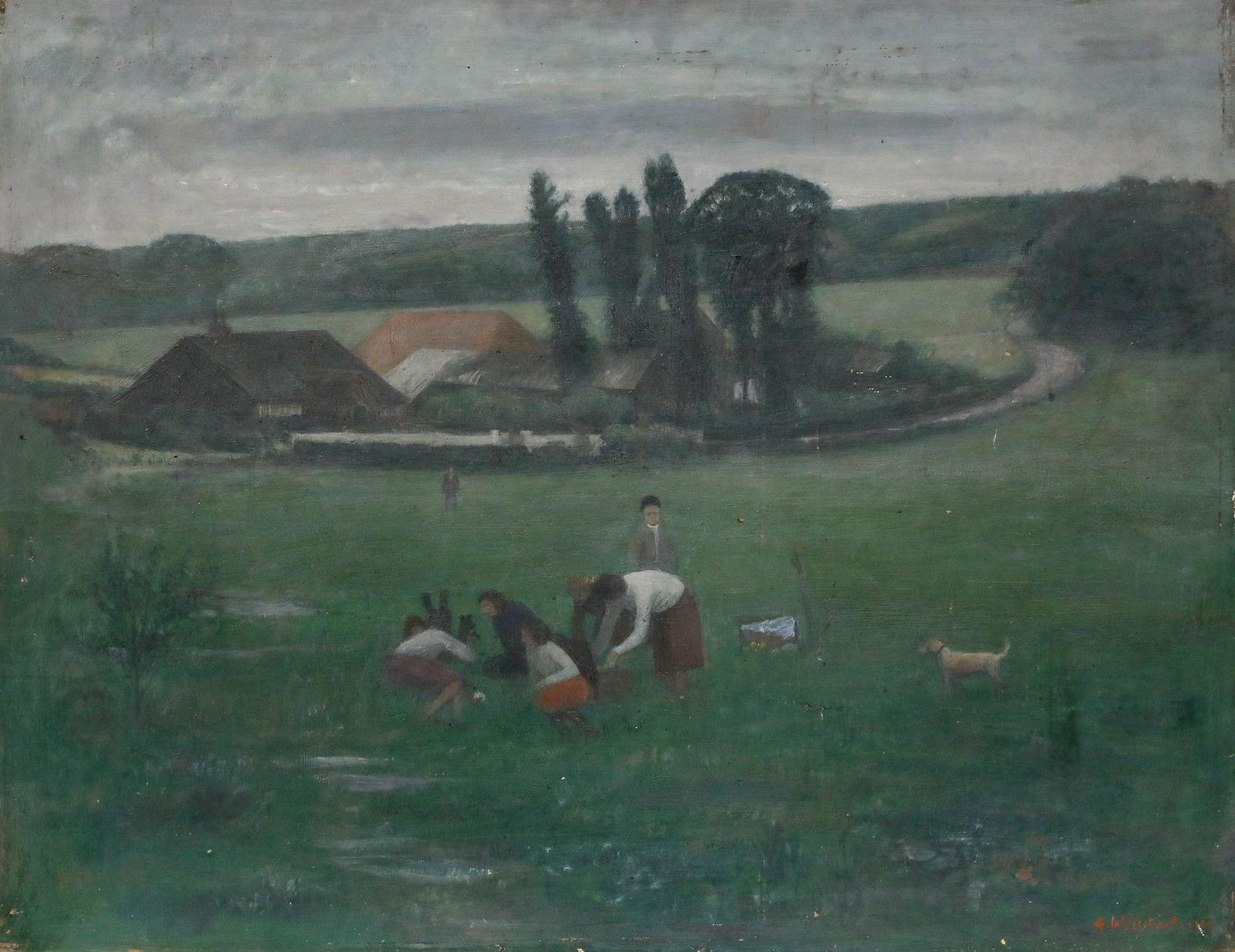 George Weissbort (1928 2013) 1959 Oil, The Playing Fields photo furniture