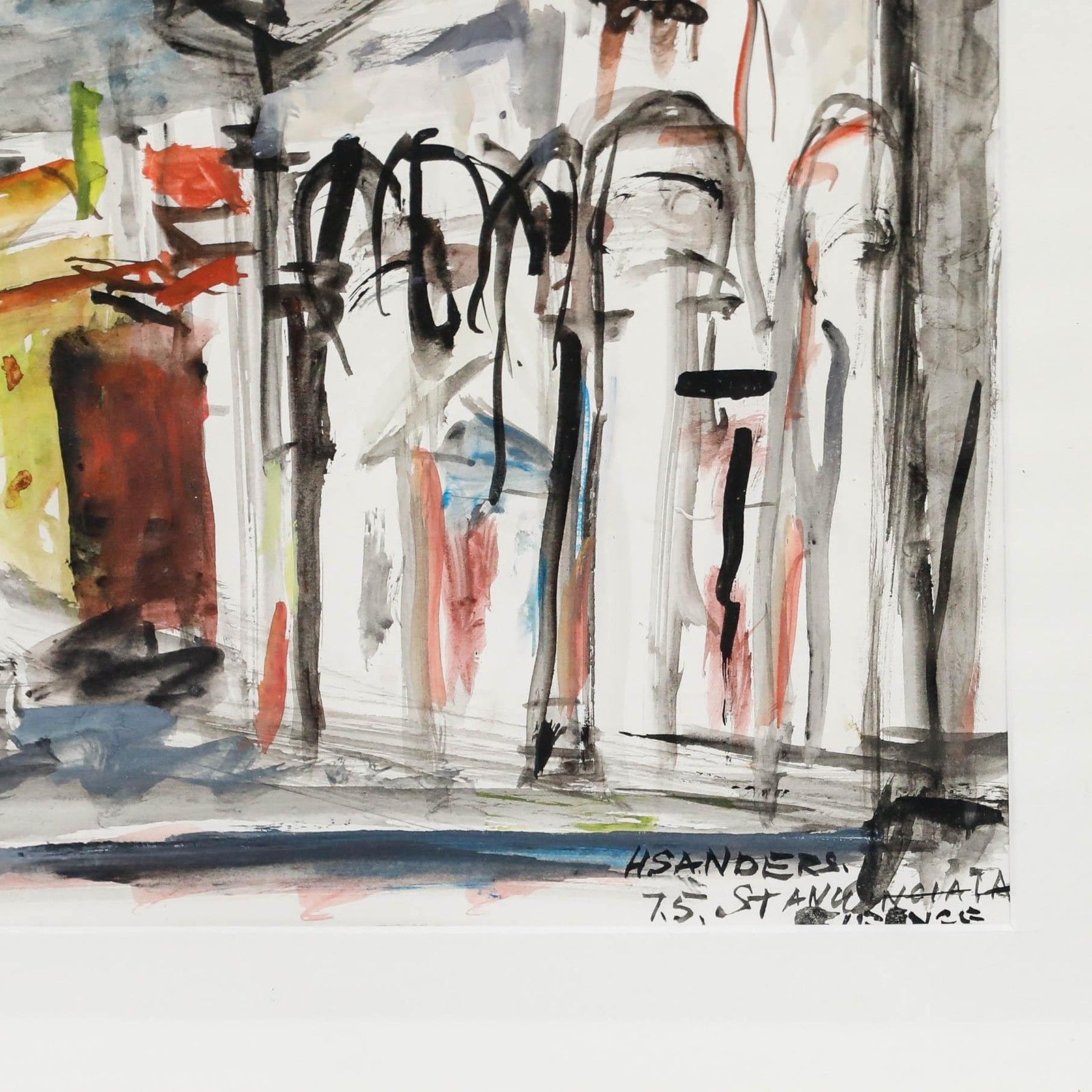 Henry Sanders (1918 1982) Framed 1975 Watercolour, Annunziata, Florence photo 225.0