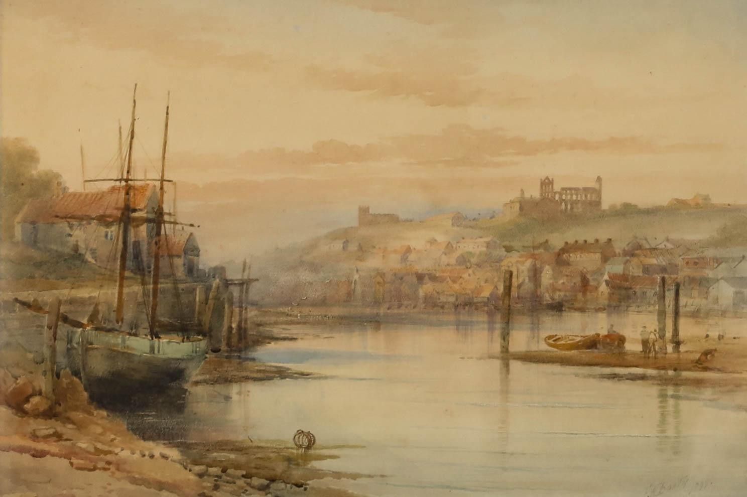 Fredrick William Booty (1840 1924) Watercolour, Evening On The River Esk photo furniture