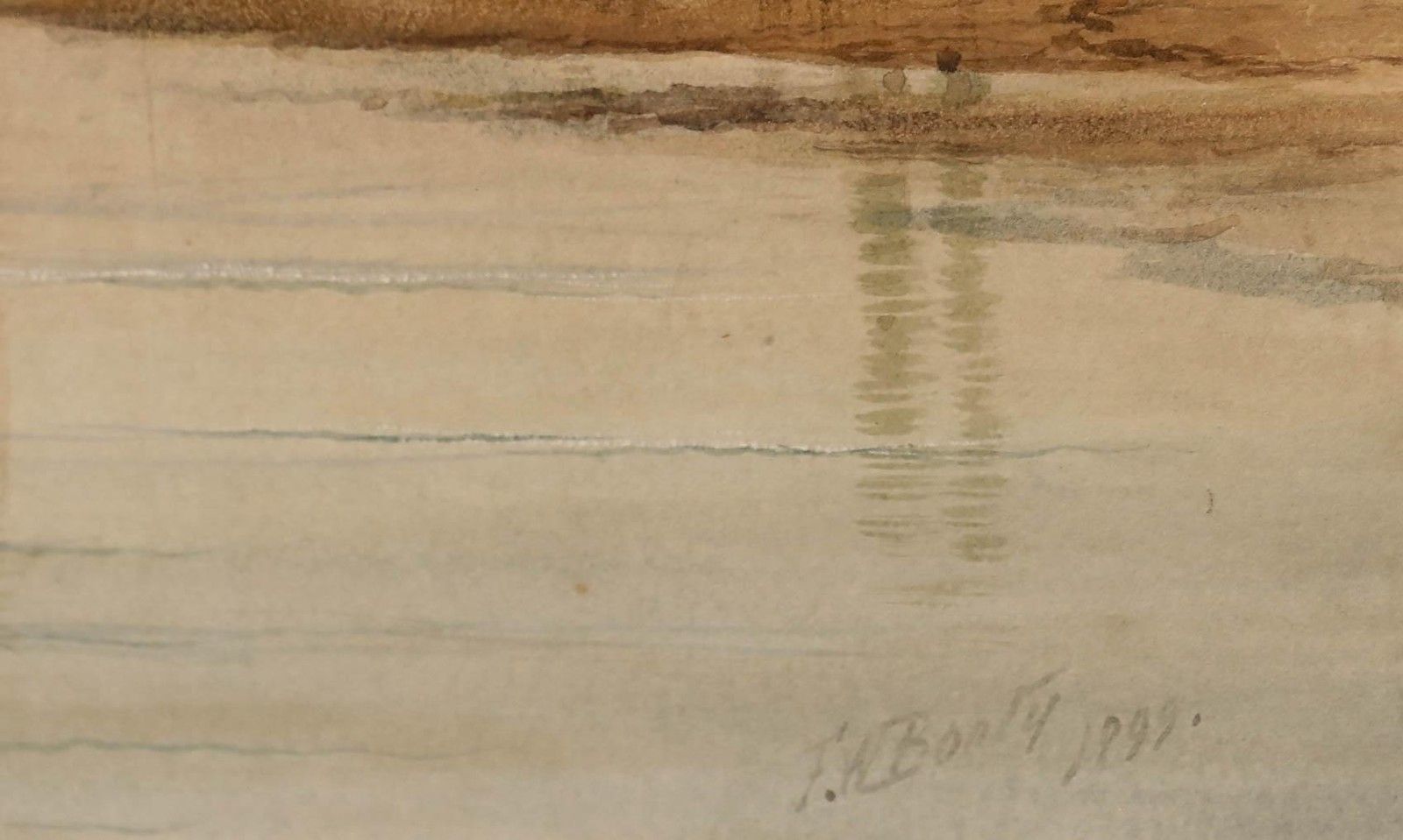 Fredrick William Booty (1840 1924) Watercolour, Evening On The River Esk photo buy
