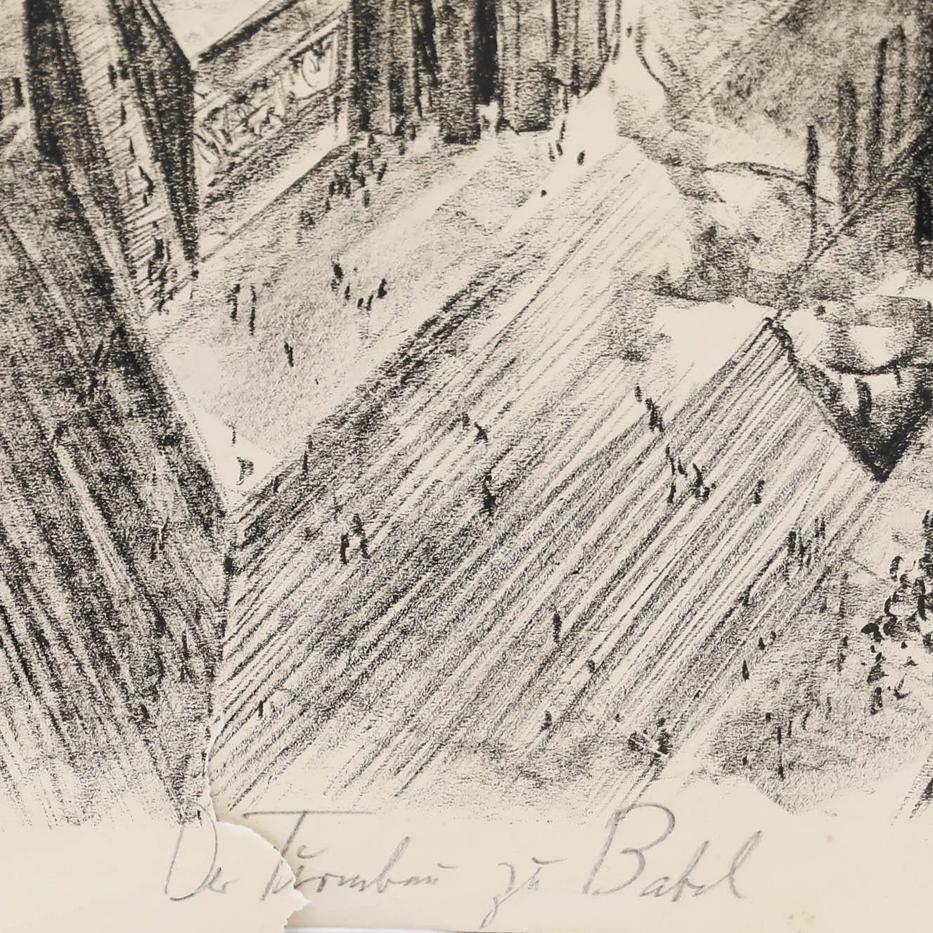 Alfred Mahlau (1894 1967) Mid 20th Century Lithograph, The Tower Of Babel photo 450.0