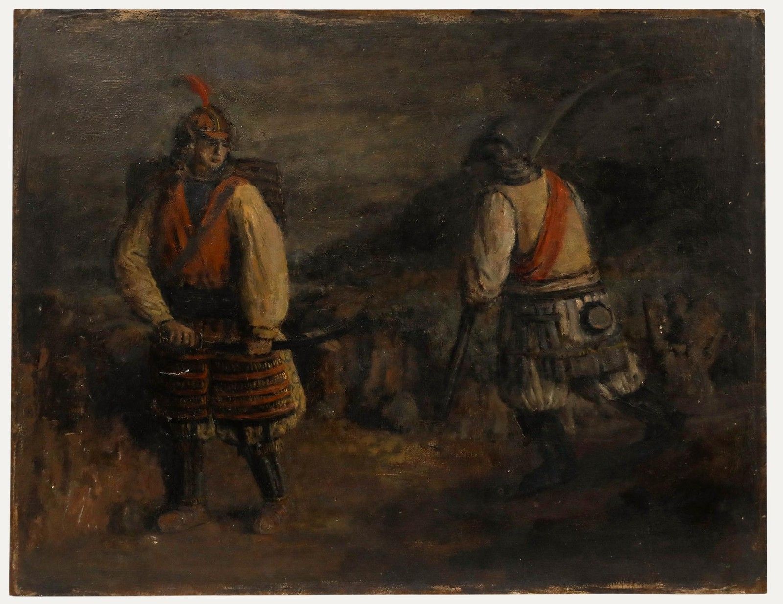 George Weissbort (1928 2013) 20th Century Oil, Japanses Fighting Warriors