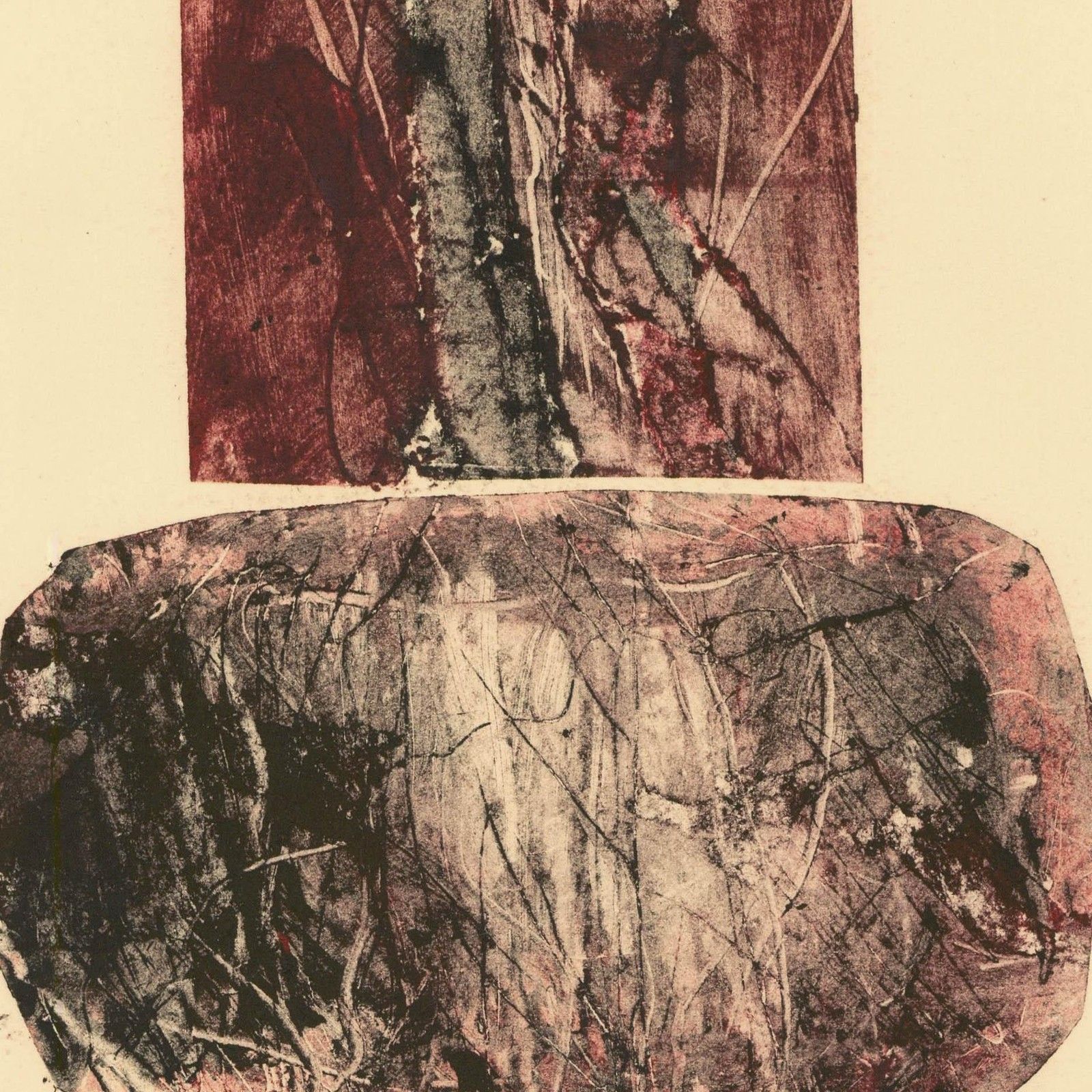Nan Frankel (1929 2021) Artist Proof 20th Century Collagraph, Exclamation photo for sale