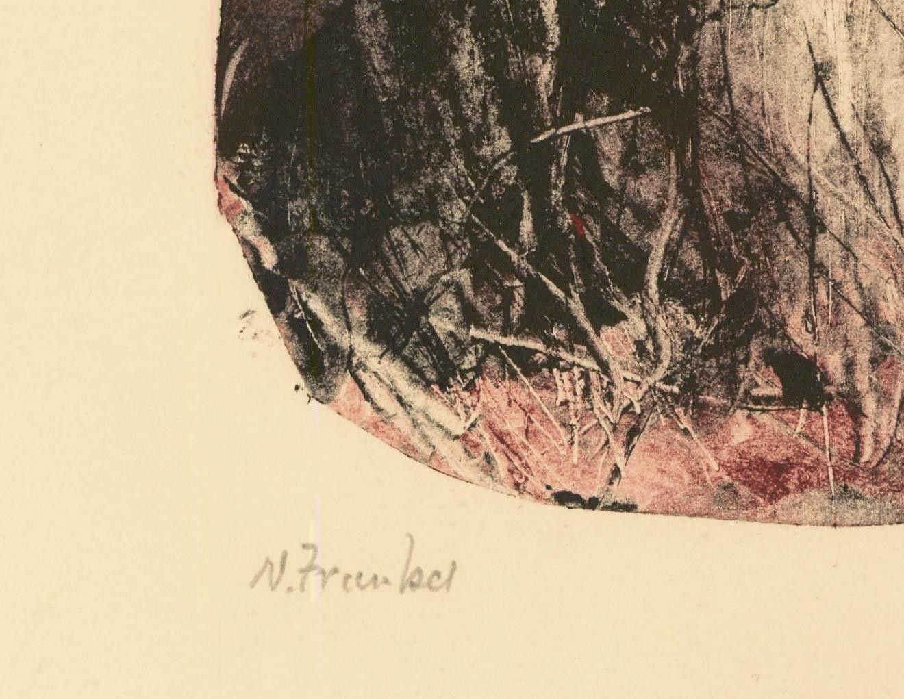 Nan Frankel (1929 2021) Artist Proof 20th Century Collagraph, Exclamation photo Art